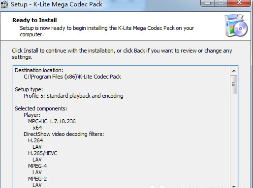 instal K-Lite Codec Pack 17.8.0