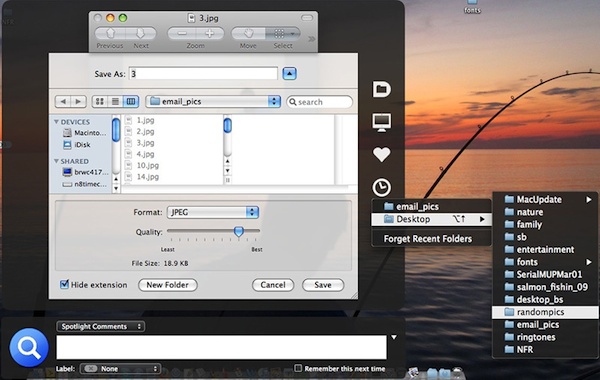 Default Folder X for mac
